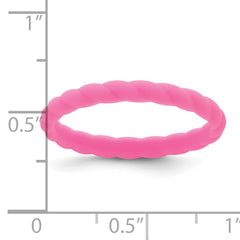 Silicone Fuchsia 3mm Braided Band