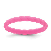 Silicone Fuchsia 3mm Braided Band