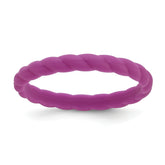 Silicone Dark Purple 3mm Braided Band