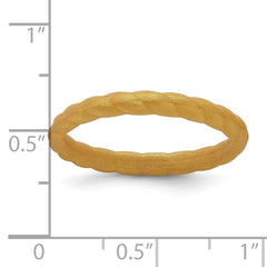 Silicone Metallic Gold 3mm Braided Band