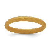 Silicone Metallic Gold 3mm Braided Band