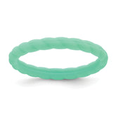 Silicone Mint Green 3mm Braided Band