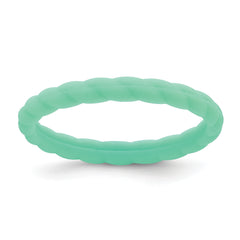 Silicone Mint Green 3mm Braided Band