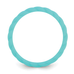 Silicone Aqua Blue 3mm Braided Band