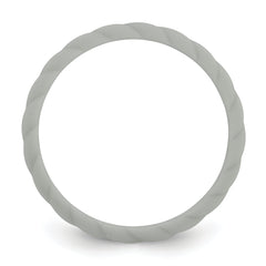 Silicone Light Gray 3mm Braided Band