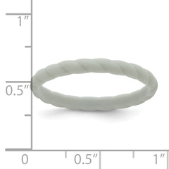 Silicone Light Gray 3mm Braided Band