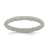 Silicone Light Gray 3mm Braided Band