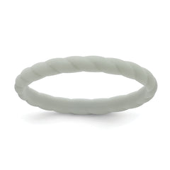 Silicone Light Gray 3mm Braided Band