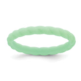Silicone Light Mint Green 3mm Braided Band