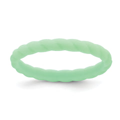 Silicone Light Mint Green 3mm Braided Band