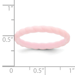 Silicone Pink 3mm Braided Band