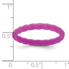 Silicone Plum Purple 3mm Braided Band
