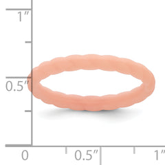 Silicone Rose Pink 3mm Braided Band