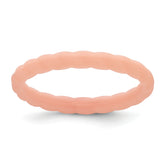 Silicone Rose Pink 3mm Braided Band