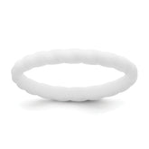 Silicone White 3mm Braided Band