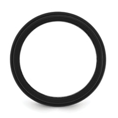 Silicone Black 9mm Ridged Edge Band