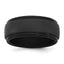 Ridged Edge Wedding Band in Black Silicone, 9mm, Size 8–14 - Sophia Jewelers