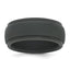 Ridged Edge Wedding Band in Dark Gray Silicone, 9mm, Size 8–14 - Sophia Jewelers