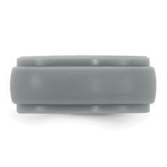 Silicone Light Grey 9mm Ridged Edge Band