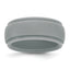 Ridged Edge Wedding Band in Light Gray Silicone, 9mm, Size 8–14 - Sophia Jewelers