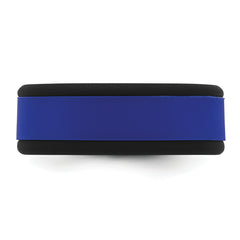 Silicone Black with Removable Blue Center 8mm Band