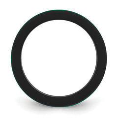 Silicone Black with Removable Green Center 8mm Band