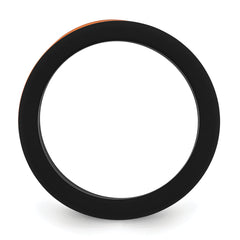 Silicone Black with Removable Orange Center 8mm Band