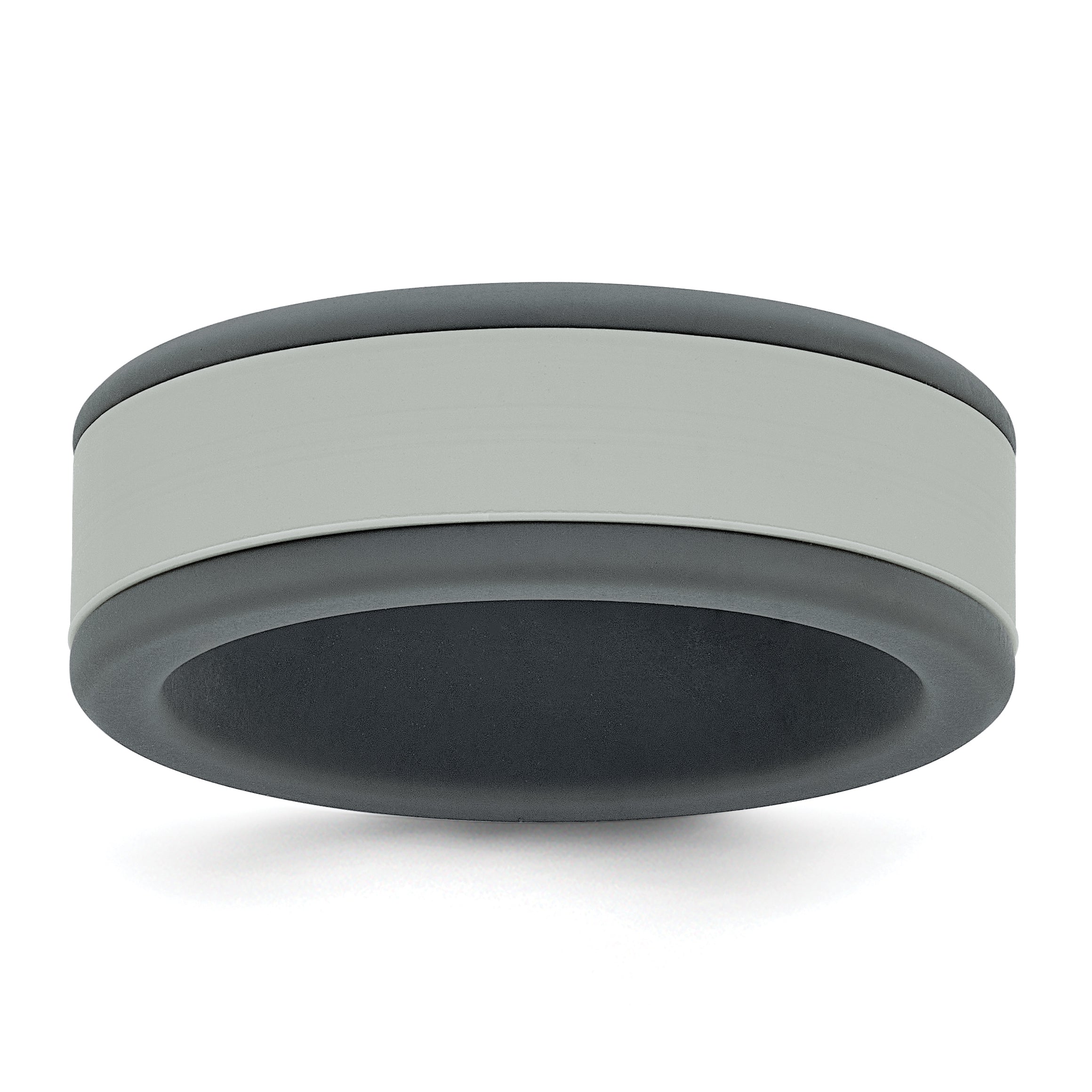 Silicone Grey with Removable Light Grey Center 8mm Band