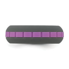 Silicone Grey with Purple Grooved Center 7.50mm Band