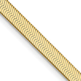 14K 24 inch 3mm Silky Herringbone with Lobster Clasp Chain