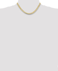 14K 16 inch 5.5mm Silky Herringbone with Lobster Clasp Chain