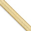 14K Yellow Gold Solid Herringbone Chain Necklace 6.5mm
