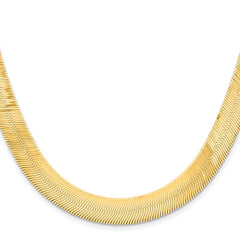 14K 22 inch 10mm Silky Herringbone with Lobster Clasp Chain