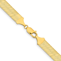 14K 22 inch 10mm Silky Herringbone with Lobster Clasp Chain