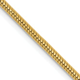 14K 26 inch 1.85mm Round Snake Lobster Clasp Chain