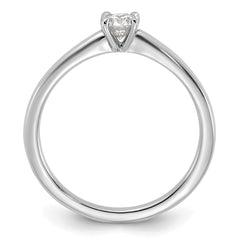 14k White Gold 1/4 carat Lab Grown Diamond VS/SI+ G+ Round Complete Solitaire Engagement Ring