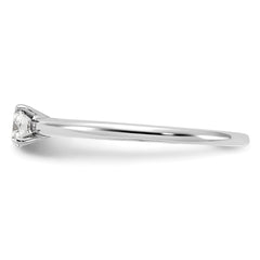 14k White Gold 1/3 carat Certified Lab Grown Diamond VS/SI+ G+ Round Complete Solitaire Engagement Ring