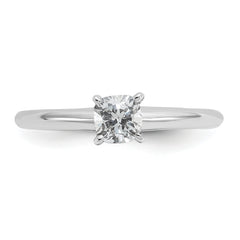 14k Two-tone 5/8 carat Lab Grown Diamond VS/SI+ G+ Cushion Complete Solitare Engagement Ring
