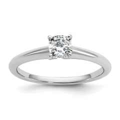 14k Two-tone 1/2 carat Certified Lab Grown Diamond VS+ F+ Cushion Complete Solitare Engagement Ring