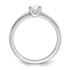 14k White Gold 1/2 carat Certified Lab Grown Diamond VS/SI+ G+ Princess Complete Solitare Engagement Ring