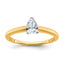 1/2 Carat Lab-Grown Diamond Pear Solitaire Engagement Ring