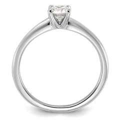 14k White Gold 1/2 carat Certified Lab Grown Diamond VS+ F+ Round Complete Solitaire Engagement Ring