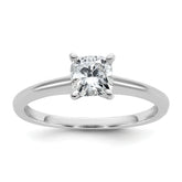 14k Two-tone 3/4 carat Certified Lab Grown Diamond VS+ F+ Cushion Complete Solitare Engagement Ring