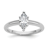 14k White Gold 3/4 carat Certified Lab Grown Diamond VS+ F+ Marquise Solitare Complete Engagement Ring