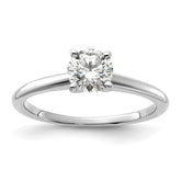14k White Gold 3/4 carat Certified Lab Grown Diamond VS/SI+ G+ Round Complete Solitaire Engagement Ring