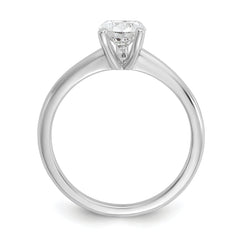14k White Gold 1 carat Lab Grown Diamond VS/SI+ G+ Pear Solitare Complete Engagement Ring