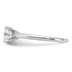 14k White Gold 1 1/4 carat Certified Lab Grown Diamond VS/SI+ G+ Round Complete Solitaire Engagement Ring
