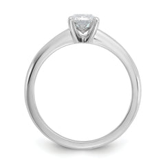 14k White Gold 1 carat Lab Grown Diamond VS/SI+ G+ Radiant Solitare Complete Engagement Ring