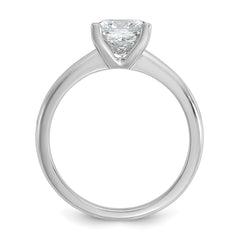 14k White Gold 1 1/2 carat Certified Lab Grown Diamond VS/SI+ G+ Princess Complete Solitare Engagement Ring
