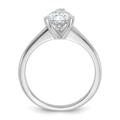 14k White Gold 1 1/2 carat Lab Grown Diamond VS/SI+ G+ Pear Solitare Complete Engagement Ring